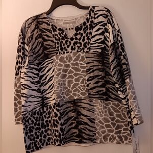 🍁Alfred Dunner Animal Print Sweater